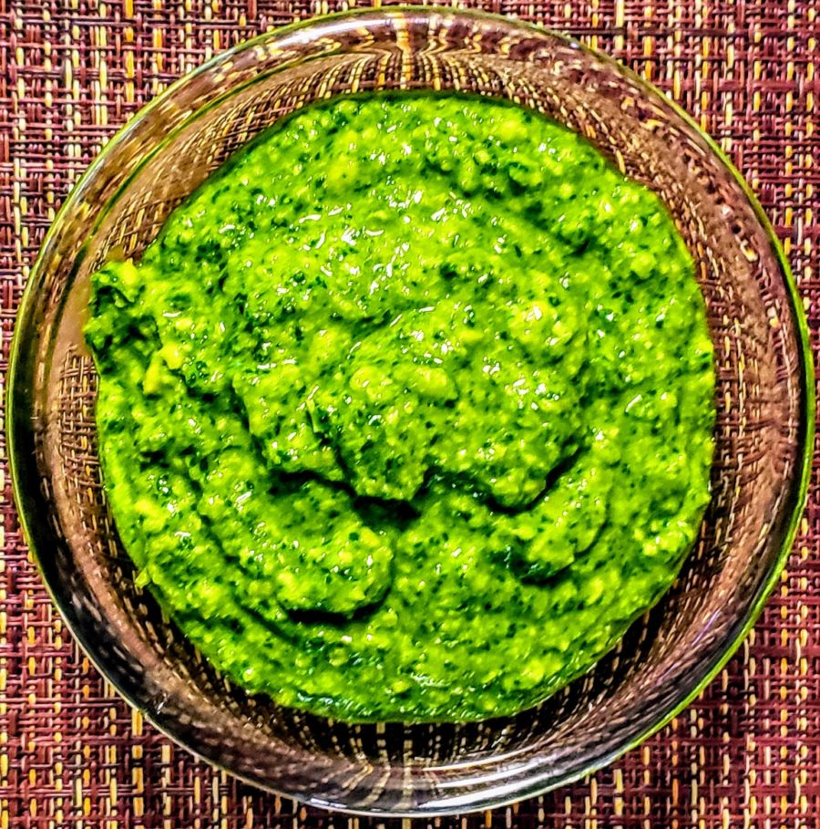 Beet Green Pesto Plated