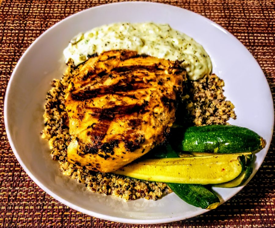 Grilled Greek Chicken Plated