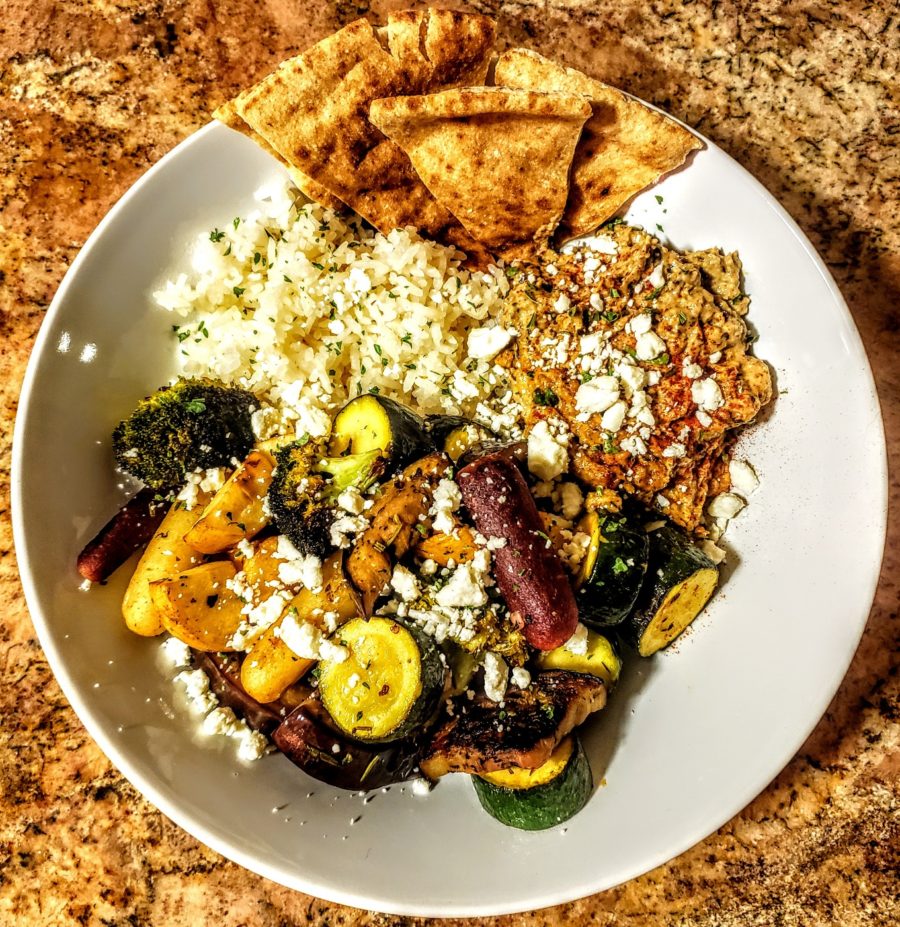 Grilled Greek Veggie Bowl Plated