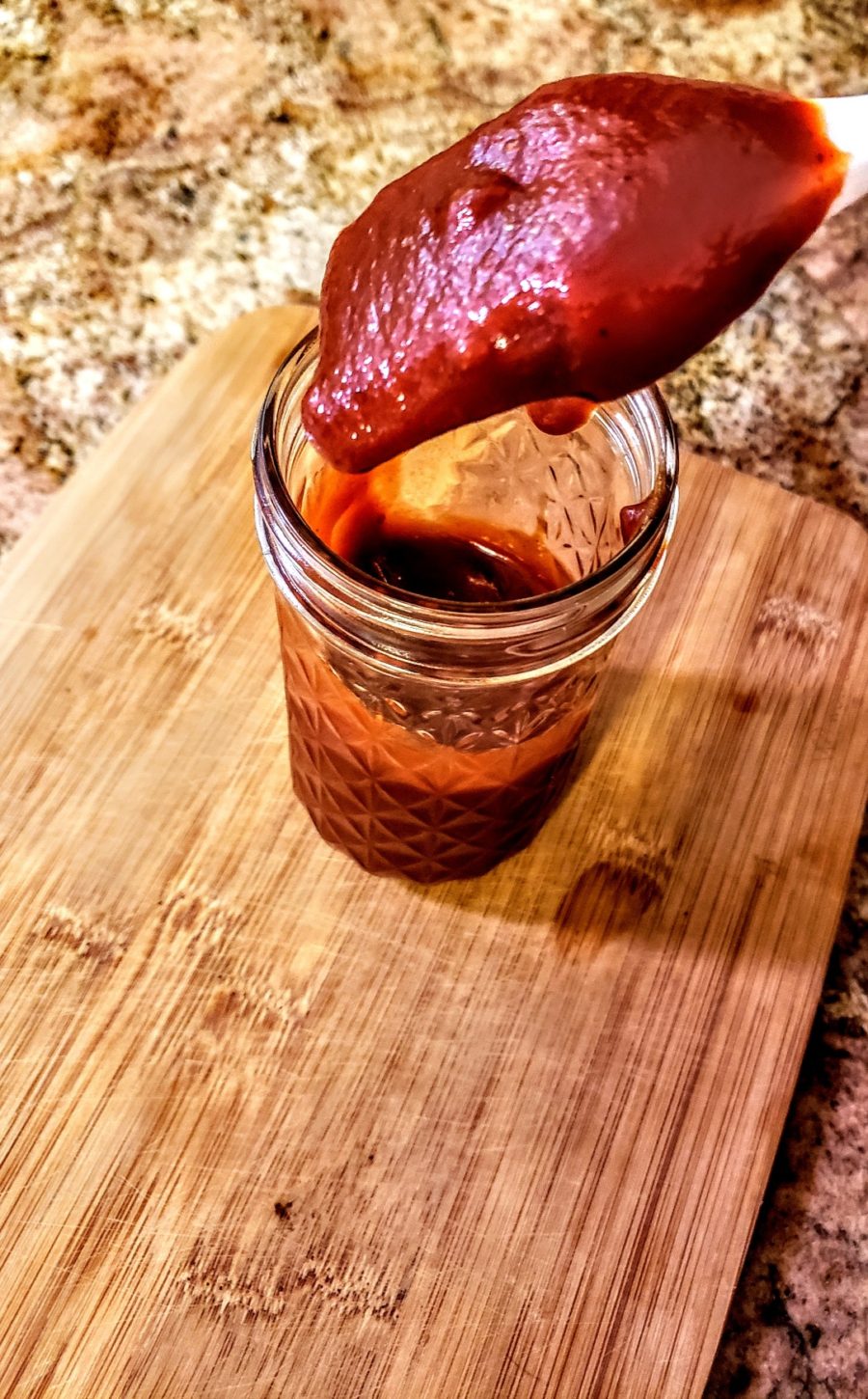 Homemade BBQ Sauce on Basting Brush