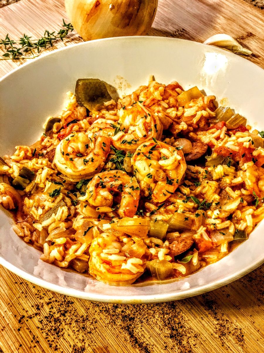 Shrimp and Sausage Jambalaya Plated