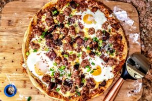 Grilled Breakfast Pizza Finished