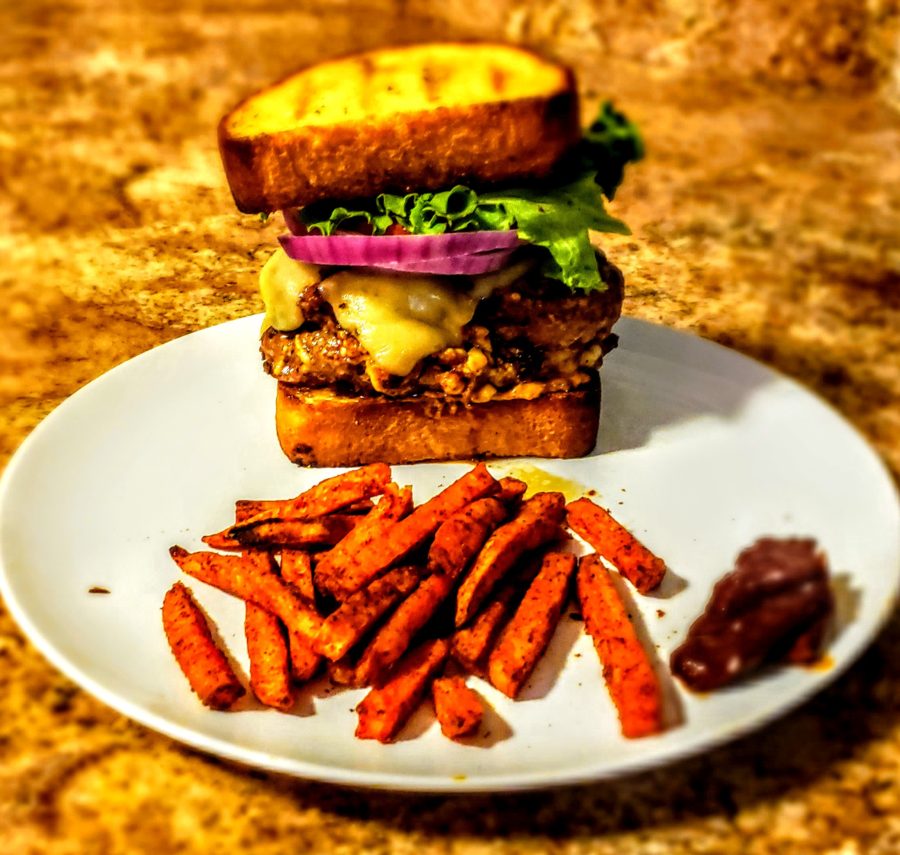 Chipotle Tex-Mex Stuffed Burgers Plated
