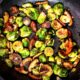 Sauteed Brussels Sprouts and Shiitake Mushrooms