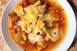 Instant Pot Cabbage Soup Plated
