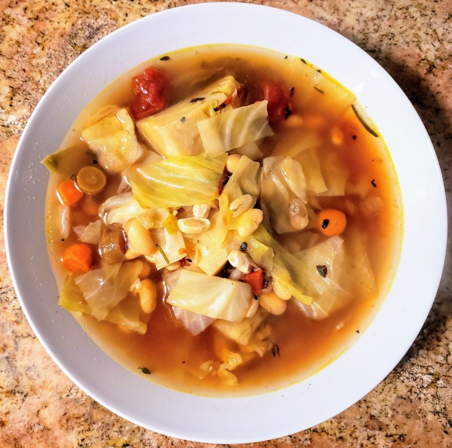 Instant Pot Cabbage Soup Plated
