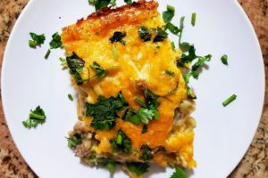 Simple Mexican Frittata Plated Top