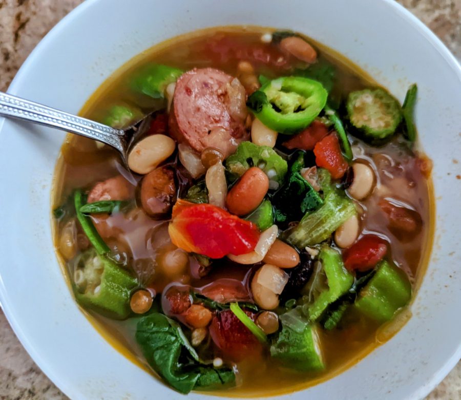 Cajun 16-Bean Soup Plated