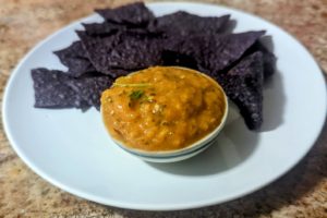 Spicy Restaurant Style Salsa Plated