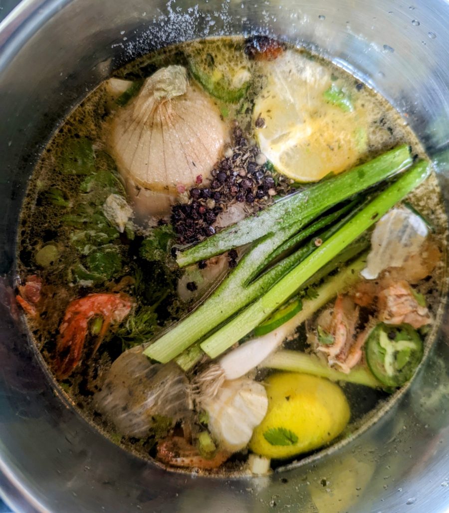 Simple Seafood Stock Simmering