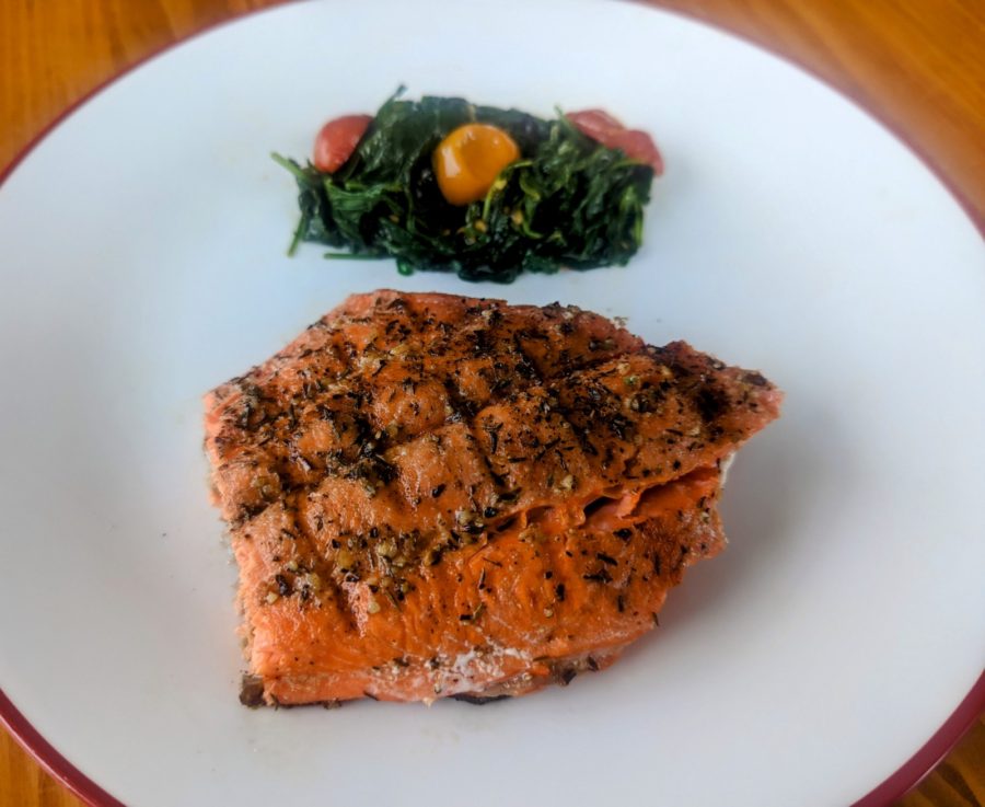Grilled Alaskan Sockeye Salmon Plated