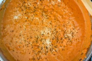 Easy Homemade Vodka Sauce Finished in Pan