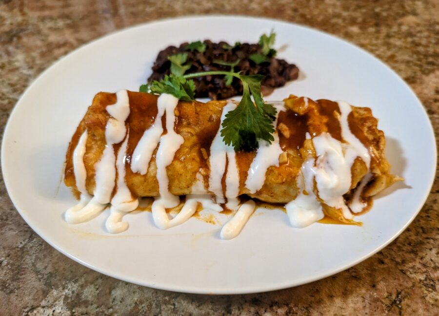 Easy Beef Enchiladas Plated